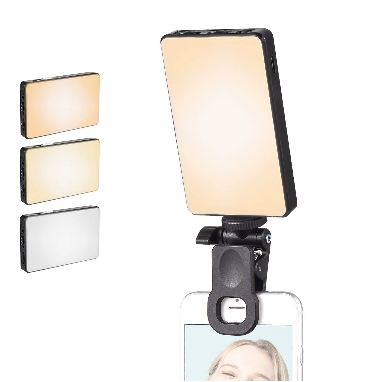 Mini Clip-On Mobile Phone LED Light Selfie Light 120 LED 2500K-9000K W/ Battery for Iphone Samsung Huawei Xiaomi Smartphones