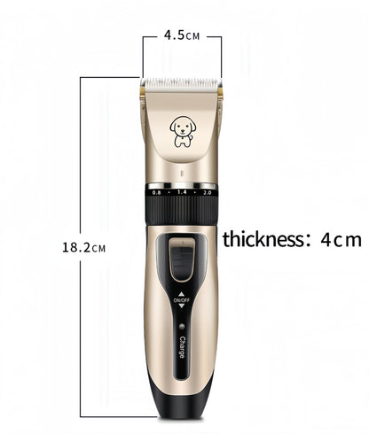 Pet Hair Clipper Dog Hair Clippers, Dog Grooming Kit, Cordless Quiet Pets Clippers Hair Trimmer, Dog Shaver Clipper with 4 Comb Guides, 5 Size Fine Tuning Knob for Thick Coats Cats