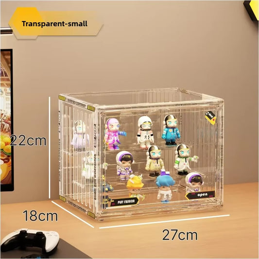 Three Layer Acrylic Display Rack Transparent Showcase Handmade Anime Car Model Blind Box Storage Box Jewelry Sorting Box