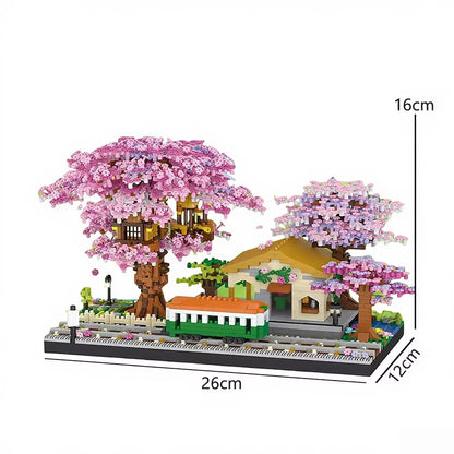 Romantic Blossom Sakura Tree Micro Mini Building Blocks Toys Perfect Gift Multiple Styles Office & Home Decor Challenging Bricks