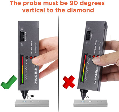 Professional Diamond Tester, Gem Tester Pen Portable Electronic Diamond Tool for Jewelry Jade Ruby Stone