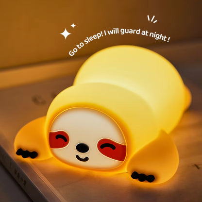 Cute Animal Giraffe Panda Silicone Night Light Timer Patting Lamp Rechargeable Night Lamp for Kids Boys Birthday Gift Room Decor
