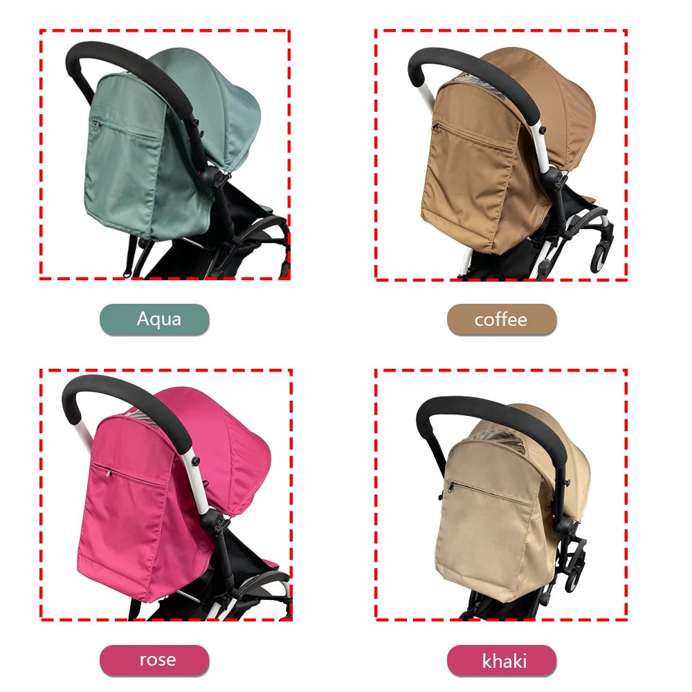 3Pcs/Set 175 Stroller Accessories Canopy Cover Seat Cushion Compatible with Babyzen YOYO Cover Seat Mattress with Zipper Pocket