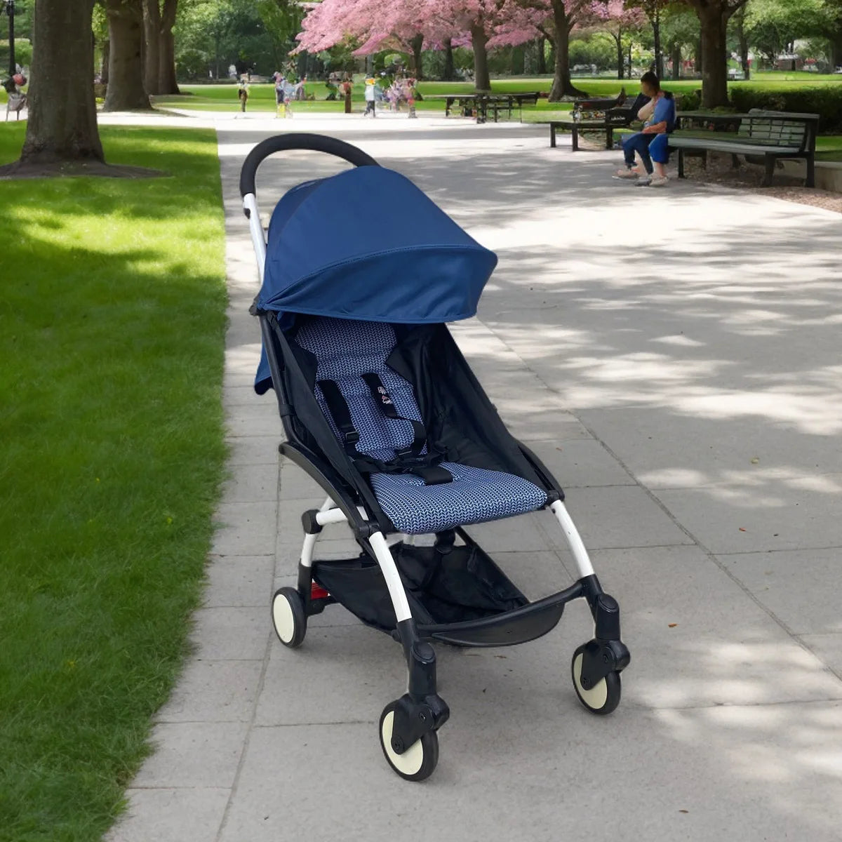 3Pcs/Set 175 Stroller Accessories Canopy Cover Seat Cushion Compatible with Babyzen YOYO Cover Seat Mattress with Zipper Pocket