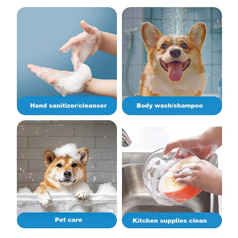 Dog Soap Foamer Dog Electric Foaming Shampoo Dispenser Pet Soap & Shampoo Sprayer Waterproof for Pet Bathing Kitchen Cleaning