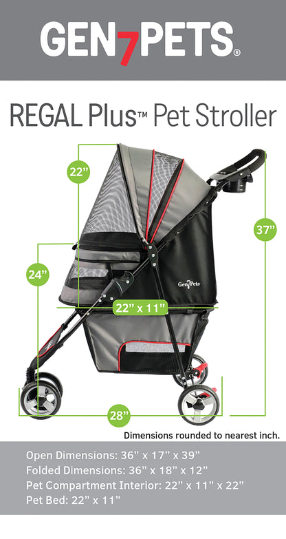 Regal Pet Stroller, for Dogs, Raspberry Sorbet