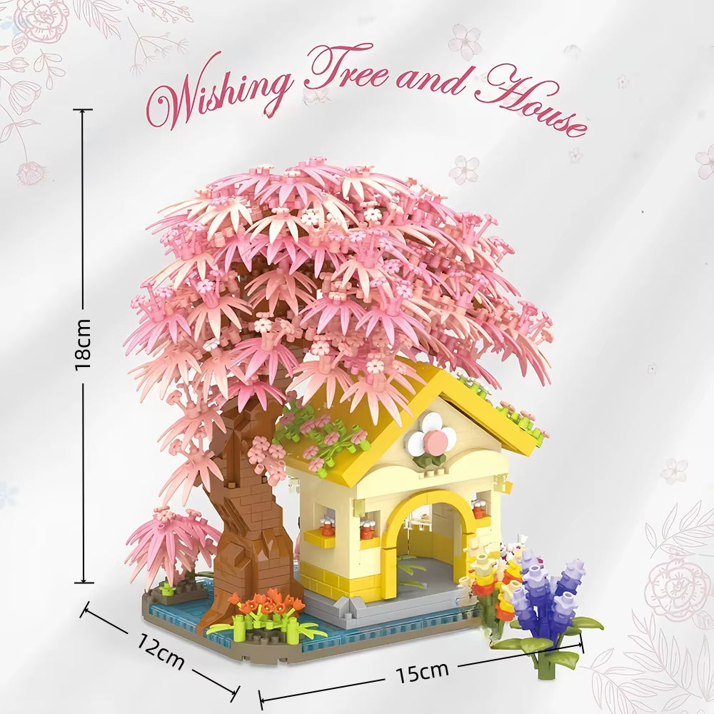 Money Tree Mini Building Blocks Series 3D Model Bricks Adult Decoration Children'S Toys Gift Blessing Safe & Sound