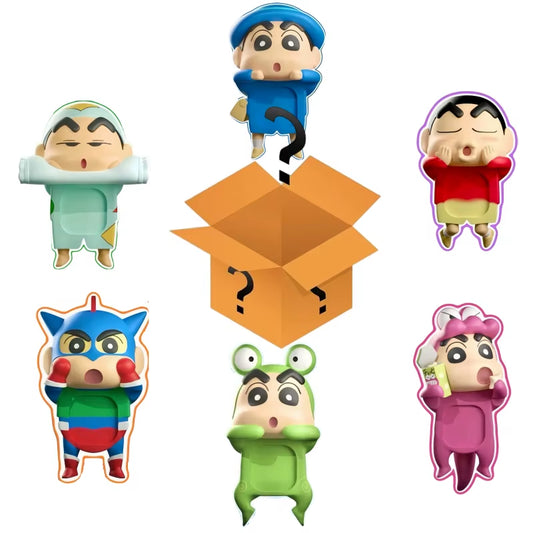 Original Crayon Shin Chan Blind Boxs Toys Kawaii Figures Anime Model Mobile Phone and Computer Screen Car Ornament Toys