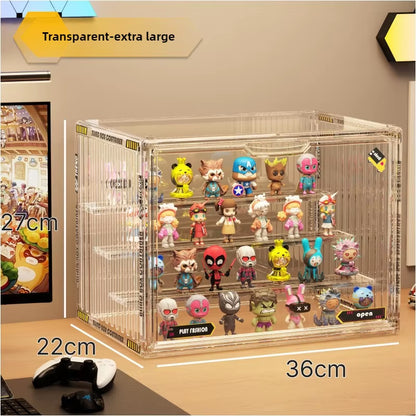 Three Layer Acrylic Display Rack Transparent Showcase Handmade Anime Car Model Blind Box Storage Box Jewelry Sorting Box