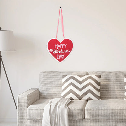 Valentine'S Day Signs Love Heart Shape Hanging Decor Doorplate-Happy Sign Front Door Valentines Decorations for the Home