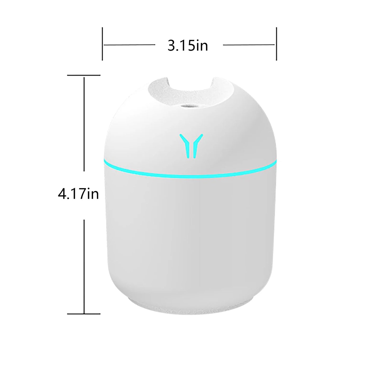 USB Humidifier with Light ,Quiet Cool Mist Humidifier for Bedroom and Office ,Plants, Easy to Clean