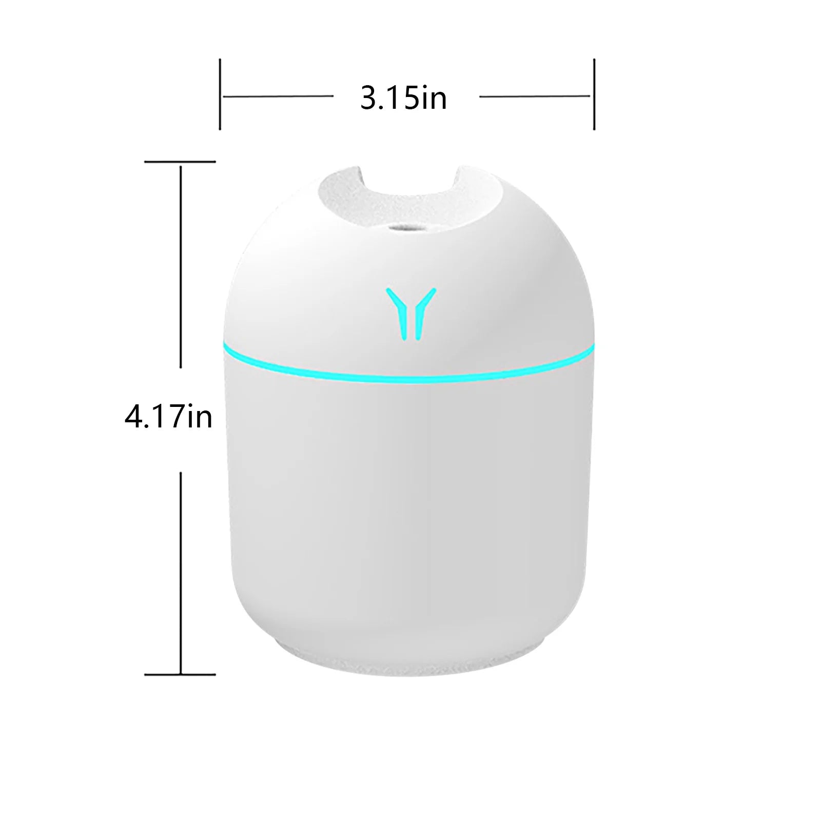 USB Humidifier with Light ,Quiet Cool Mist Humidifier for Bedroom and Office ,Plants, Easy to Clean