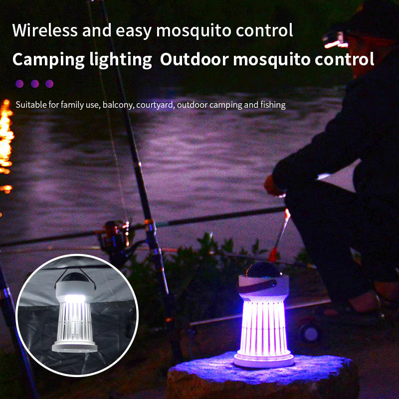 Dual-Purpose Bug Zapper Light with Starry Night Projection for Home and Garden Use