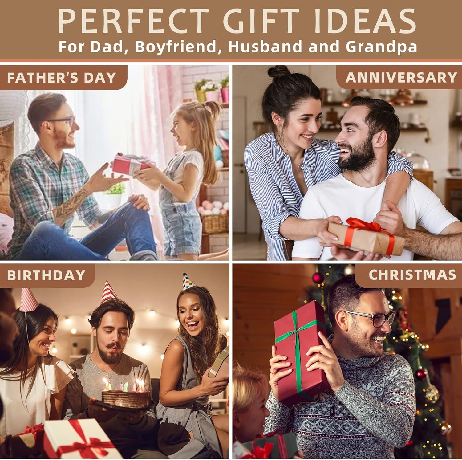 Gifts for Men Him Husband Dad, Wood Phone Docking Station with Drawer, Christmas Xmas Birthday Anniversary Men Him Husband Boyfriend Gifts from Girlfriend, Mens Nightstand Organizer Presents Ideas