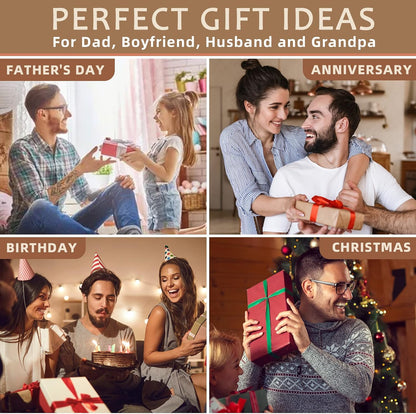 Gifts for Men Him Husband Dad, Wood Phone Docking Station with Drawer, Christmas Xmas Birthday Anniversary Men Him Husband Boyfriend Gifts from Girlfriend, Mens Nightstand Organizer Presents Ideas