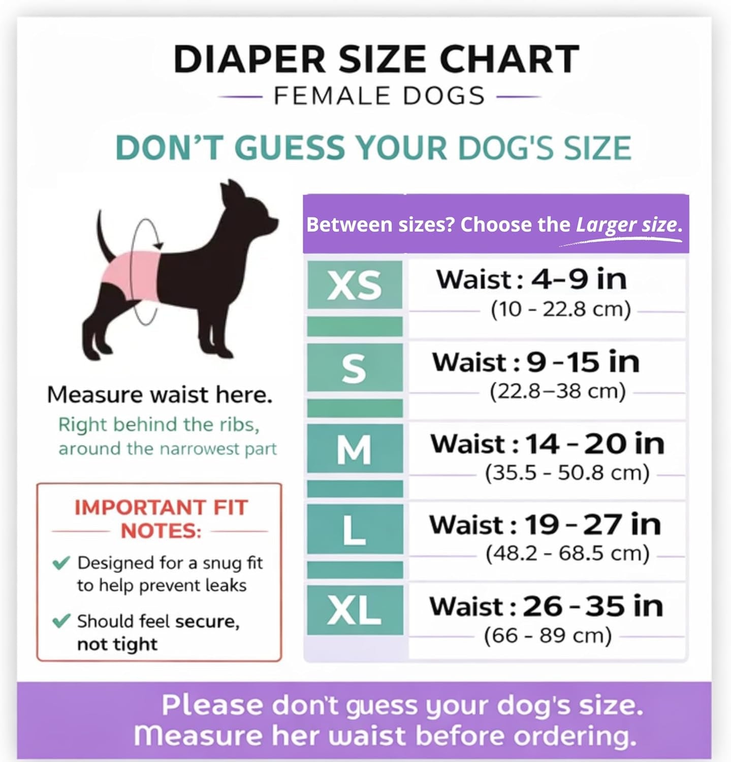 Dog Diapers Washable & Reusable Female and Male Dog Diapers Materials Durable Machine Washable Solution for Pet Incontinence and Long Travels - 3 Pack Set (M, Solid)