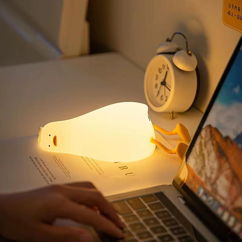 Cute Animal Giraffe Panda Silicone Night Light Timer Patting Lamp Rechargeable Night Lamp for Kids Boys Birthday Gift Room Decor