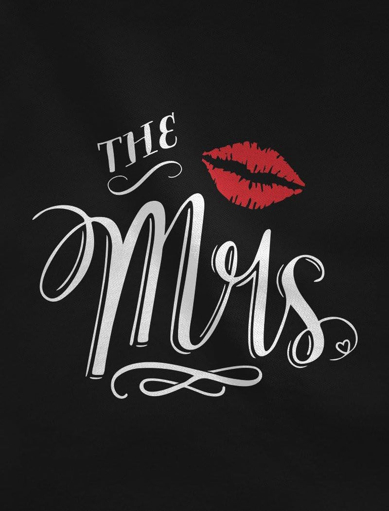 Mr & Mrs Matching Shirts for Couples Husband Wife Him and Her Couple Outfits T-Shirts Men Small/Women Medium Black