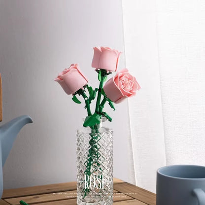 Eternal Flower Rose Building Block Toy Compatible with LEGO Assembly Decoration Girl Valentine'S Day Teacher'S Day Gift