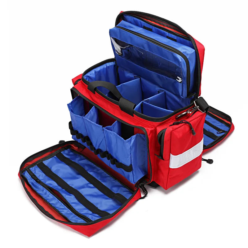 Outdoor Emergency First Aid Kit Medical Bag Rescue Large Capacity Case Waterproof Reflective Oxford Multi-Pocket Travel Backpack