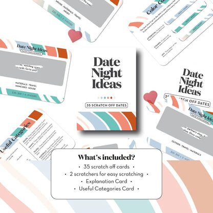 Romantic Couples Gift - Fun & Adventurous Date Night Box - Scratch off Card Game with Exciting Date Ideas for Couple: Girlfriend, Boyfriend, Newlywed, Wife or Husband.
