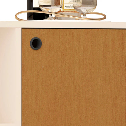 Boahaus Cartmel Bar Cabinet with Wine Rack & Storage | Modern Design & Wooden Legs