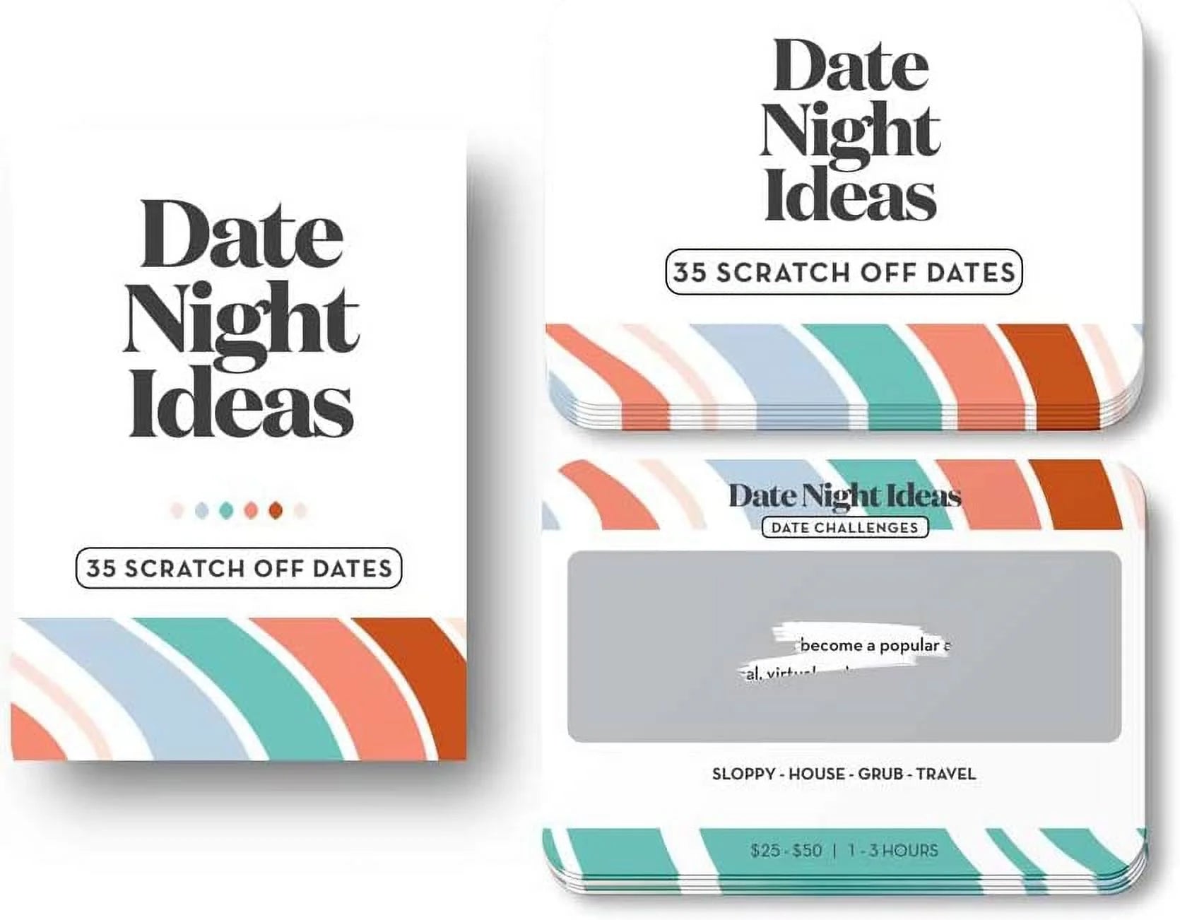 Romantic Couples Gift - Fun & Adventurous Date Night Box - Scratch off Card Game with Exciting Date Ideas for Couple: Girlfriend, Boyfriend, Newlywed, Wife or Husband.