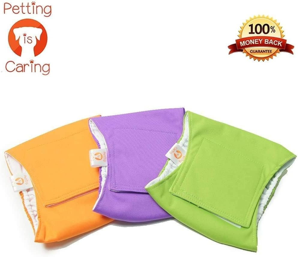 Male Dog Wraps Washable & Reusable Belly Band Diapers Materials Durable Machine Washable Doggie Pee Puppy Pads Diaper Trainer Potty - 3 Pack Set
