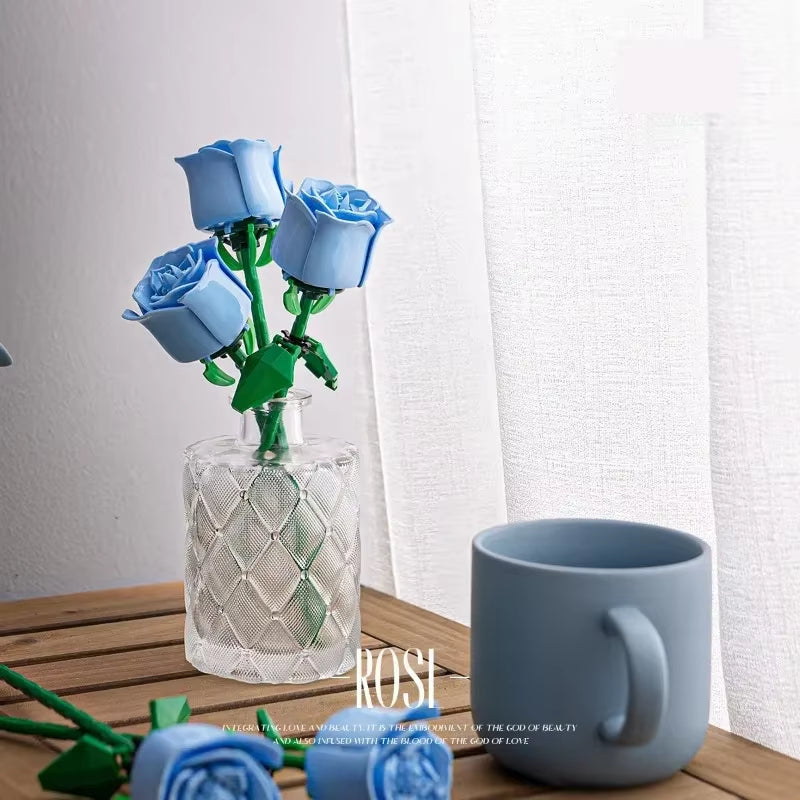Eternal Flower Rose Building Block Toy Compatible with LEGO Assembly Decoration Girl Valentine'S Day Teacher'S Day Gift