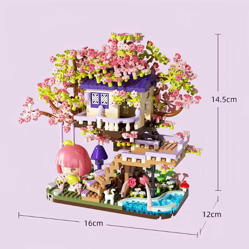 Money Tree Mini Building Blocks Series 3D Model Bricks Adult Decoration Children'S Toys Gift Blessing Safe & Sound