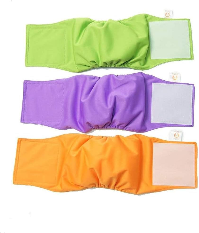 Male Dog Wraps Washable & Reusable Belly Band Diapers Materials Durable Machine Washable Doggie Pee Puppy Pads Diaper Trainer Potty - 3 Pack Set