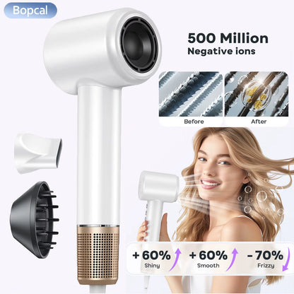 Professional High Speed Electric Hair Dryer 120000RPM Negative Ions Blow Dryer Super Powerful Wind Lownoise Salon Hairdryer