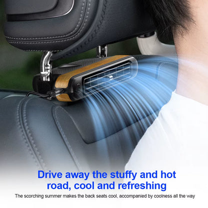 Portable Car Fan for Rear Seat Electric Cooling Fan Air Conditioning 3 Speeds Adjustable Automotive Interior Car Air Fan