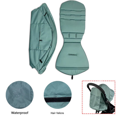 175 Stroller Accessories Canopy Cover Seat Cushion Compatible with Babyzen YOYO Cover Seat Mattress with Back Zipper Pocket