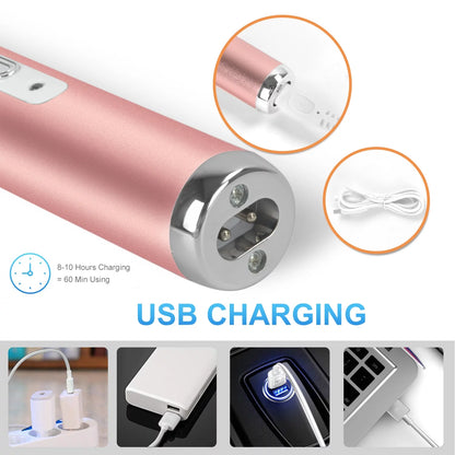 4 in 1 Women Electric Shaver Rechargeable Waterproof Razor Painless Epilator Body Hair Remover Nose Hair Beard Bikini Trimmer Eyebrow Face Facial Armpit Legs Removal Clipper Lady Grooming Groomer Kit