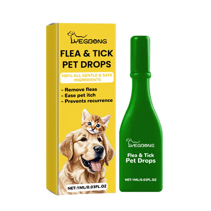Cat anti Flea Drops Flea Lice Remove Relieve Skin Itching External Insect Repellent Deworming Supplies Pet Tick Treatment Drops