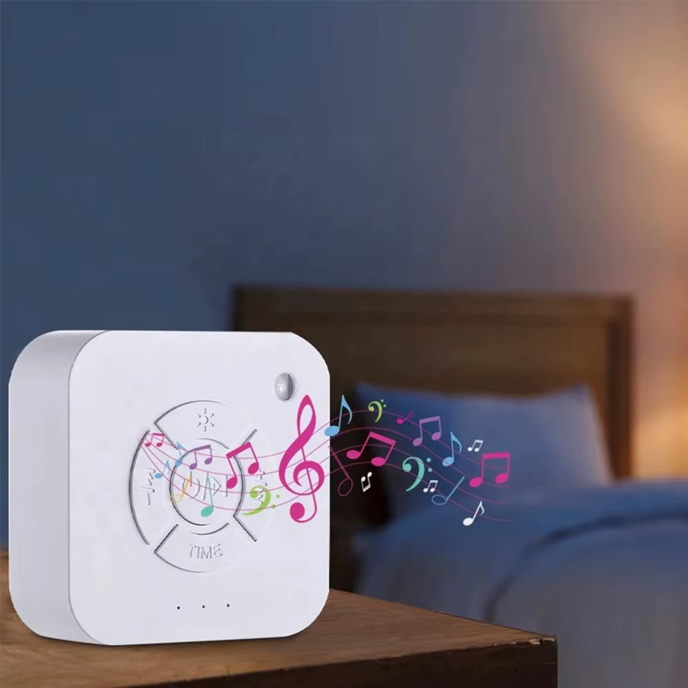 White Noise Sound Machine Sleep Soother with 9 Soothing Sounds Breathing Light Timer Type-C Charging for Baby Home Office Travel