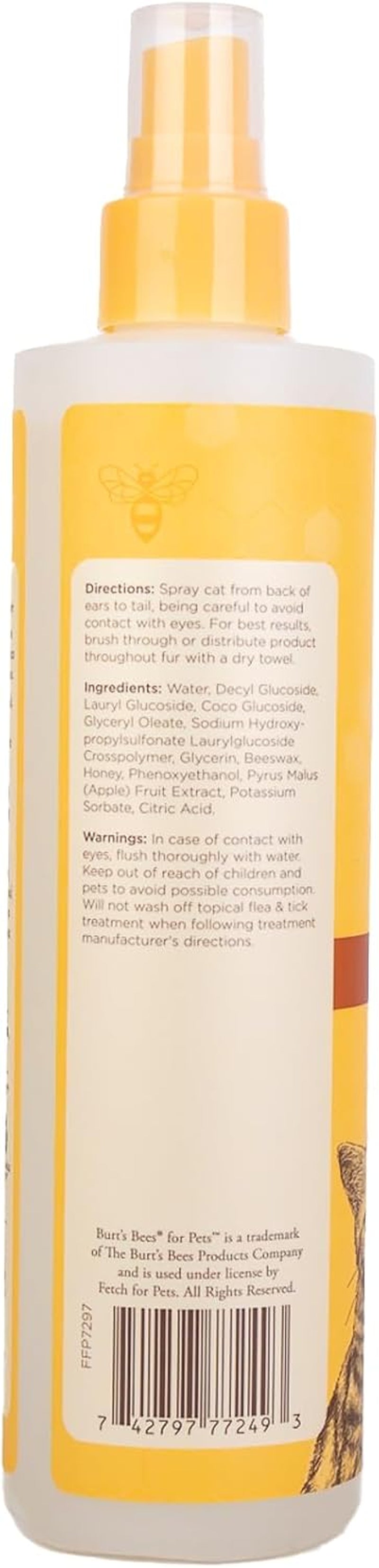 Waterless Cat Shampoo for Cats with Shea Butter and Honey - a No Rinse Dry Kitten Shampoo, Gentle Cat Grooming Supplies for Pet Cleaning, Kittens & Indoor Cats, 10 Fl Oz
