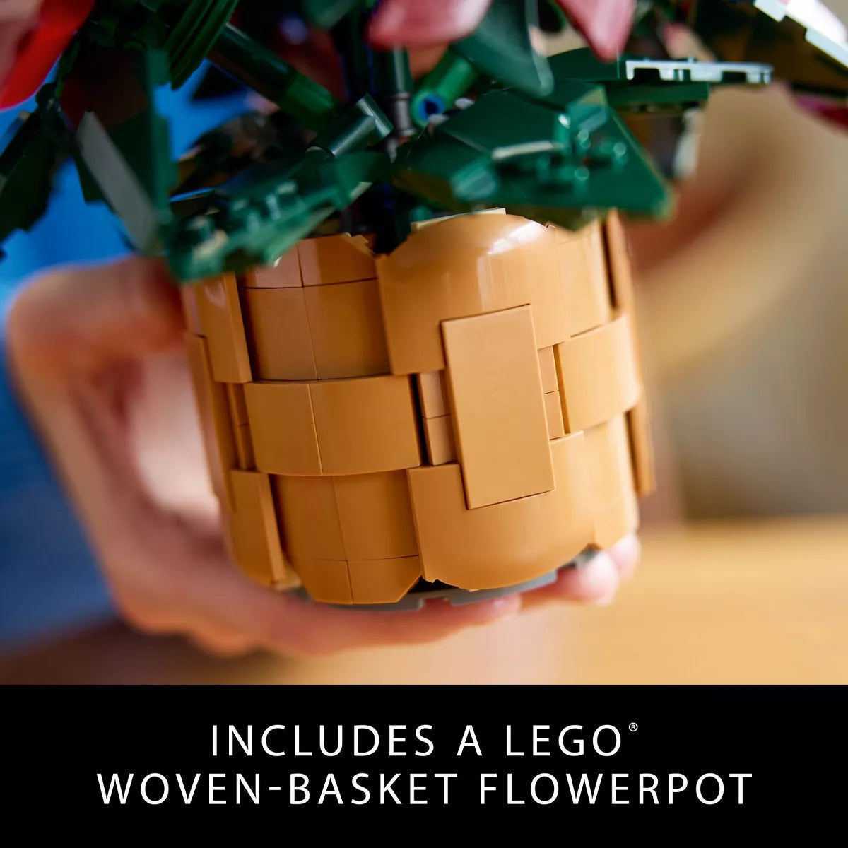 LEGO Icons Poinsettia Plant and Flower Building Set for Adults and Christmas Centerpiece Table Decor - 10370